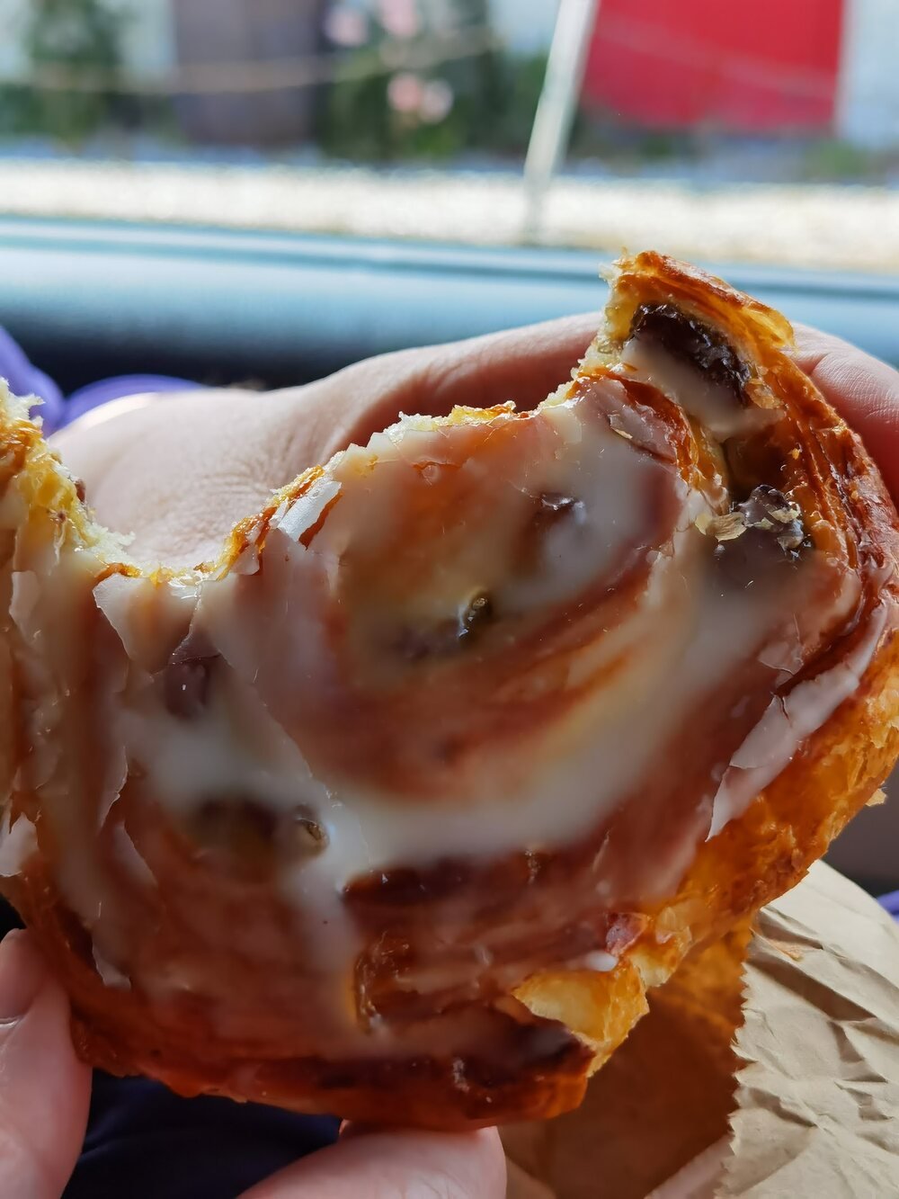 A real glazed Bavarian fruit pastry from Unglert's Bakery